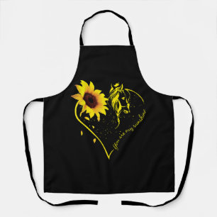 Du bist meine Sonnenblume und mein Pferd Schürze