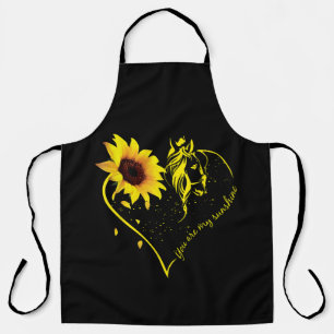 Du bist meine Sonnenblume und mein Pferd Schürze