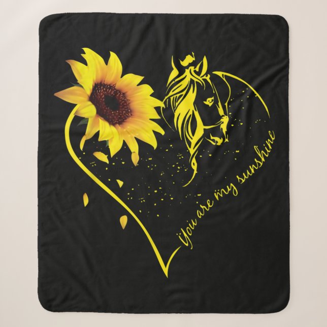 Du bist meine Sonnenblume und mein Pferd Sherpadecke (Vorderseite)