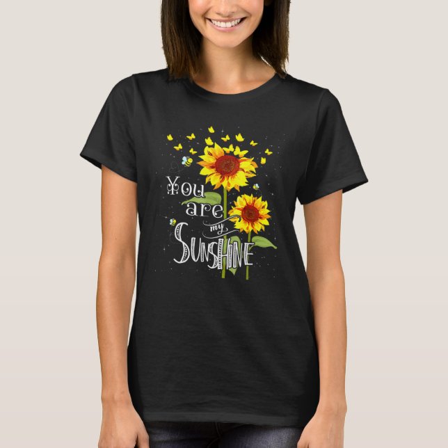 Du bist meine Sonnenblumen-Butterblume Mutter D T-Shirt (Vorderseite)