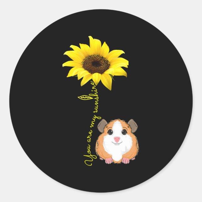 Du bist meine Sonnenblumen-Guinea Mama Runder Aufkleber (Vorderseite)