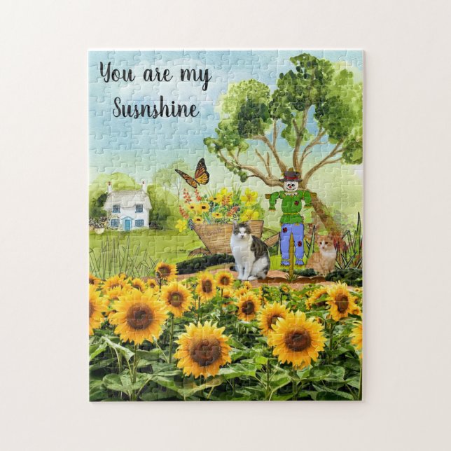 Du bist meine Sonnenblumen und Katzen (Vertikal)