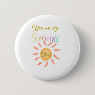 Du bist meine sonnengelbe orange Sonnenstrahlen hi Button