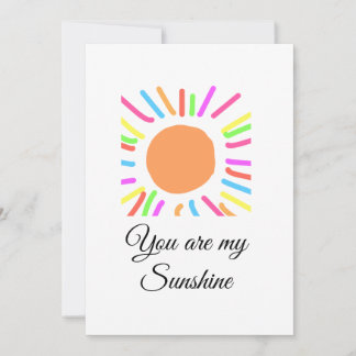 Du bist meine sonnengelbe orange Sonnenstrahlen hi Einladung