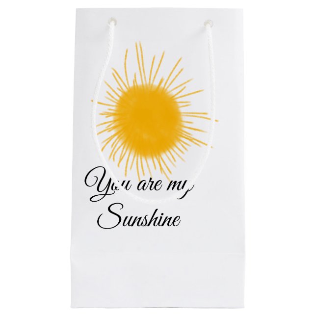 Du bist meine sonnengelbe orange Sonnenstrahlen hi Kleine Geschenktüte (Vorderseite)