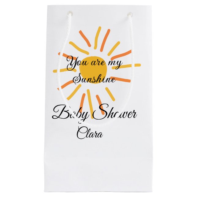 Du bist meine sonnengelbe orange Sonnenstrahlen hi Kleine Geschenktüte (Vorderseite)