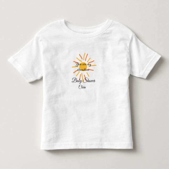 Du bist meine sonnengelbe orange Sonnenstrahlen hi Kleinkind T-shirt (Vorderseite)
