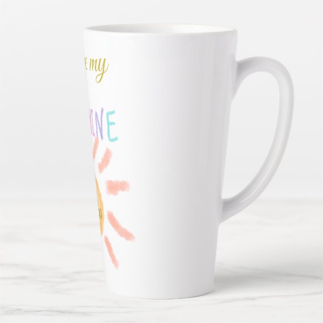 Du bist meine sonnengelbe orange Sonnenstrahlen hi Milchtasse (Rechts)