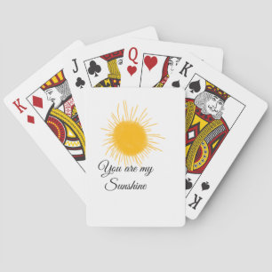 Du bist meine sonnengelbe orange Sonnenstrahlen hi Spielkarten