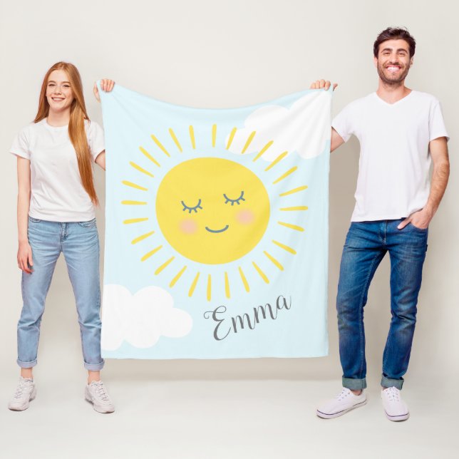 Du bist meine sonnenscheinige, glückliche Sonnenil Fleecedecke (Beispiel)