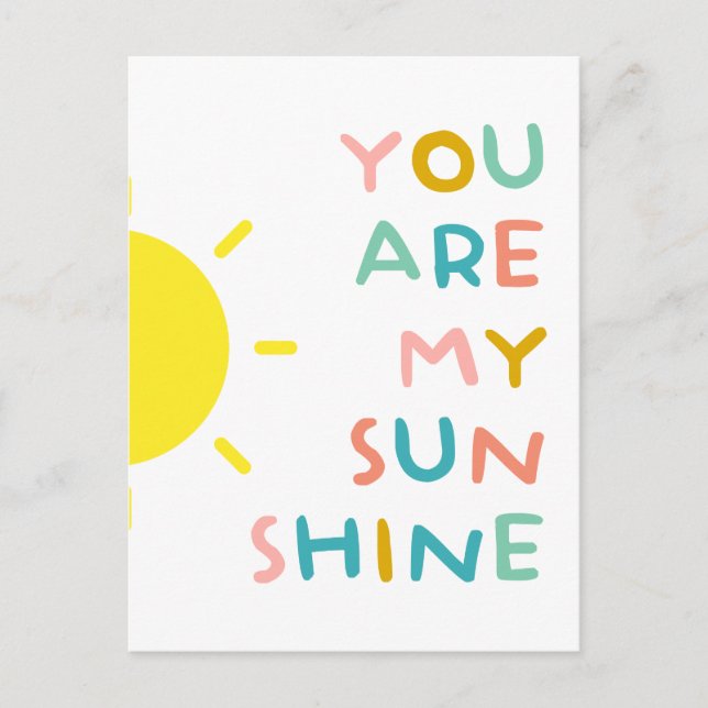 Du bist meine Sonnenscheinpalette Postkarte (Vorderseite)