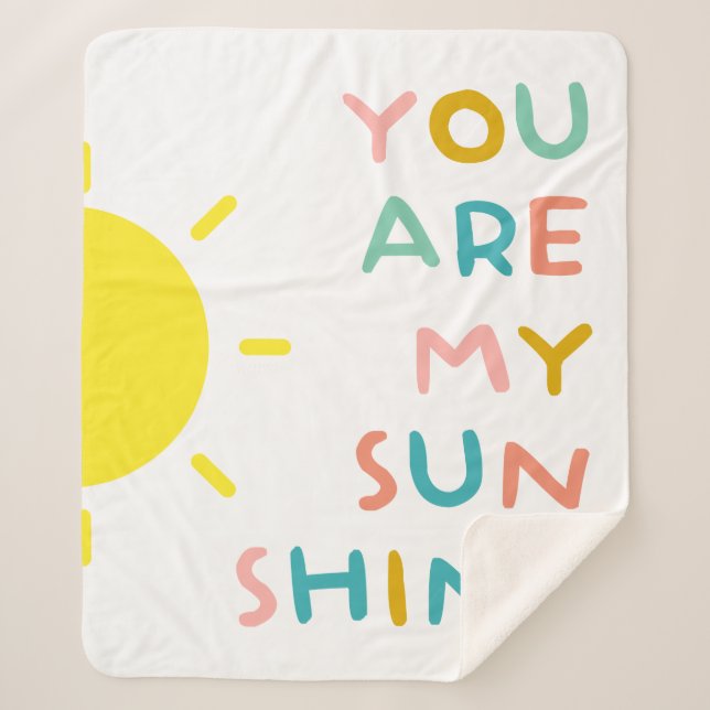 Du bist meine Sonnenscheinpalette Sherpadecke (Vorderseite)