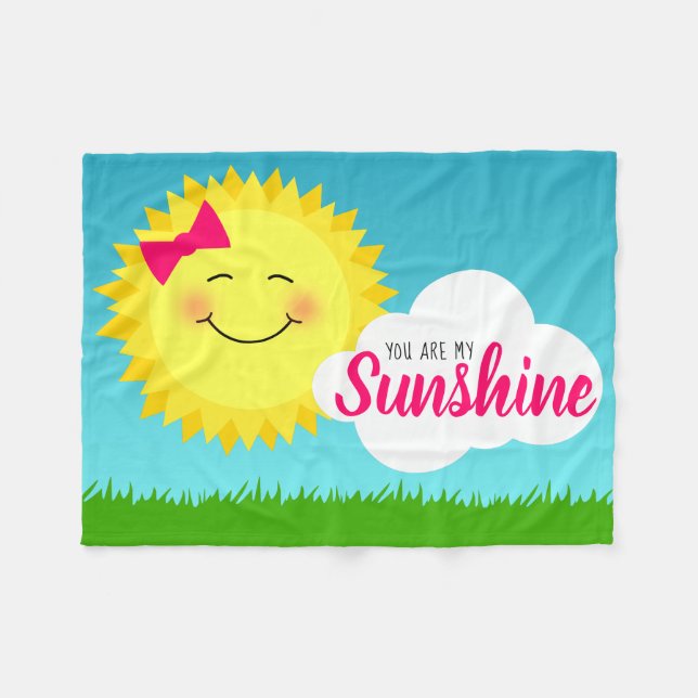 Du bist meine Sonnenscheinsonne Fleecedecke (Vorderseite (Horizontal))