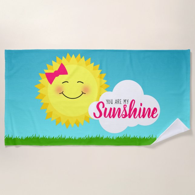 Du bist meine Sonnenscheinsonne Strandtuch (Vorderseite)