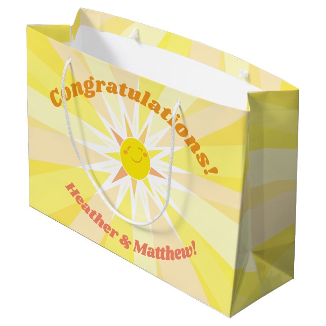 Du bist meine Sonnenschutzdusche Große Geschenktüte (Rückseite Schrägansicht)