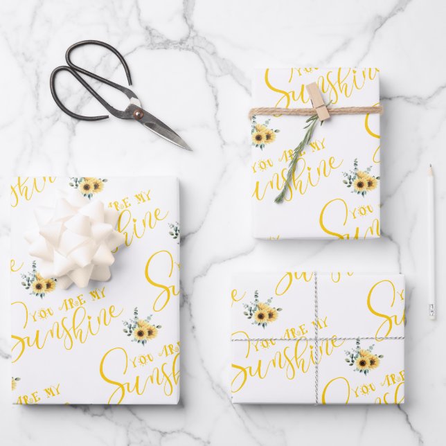 Du bist meine Sonnenschutzhülle Geschenkpapier Set (Vorderseite)