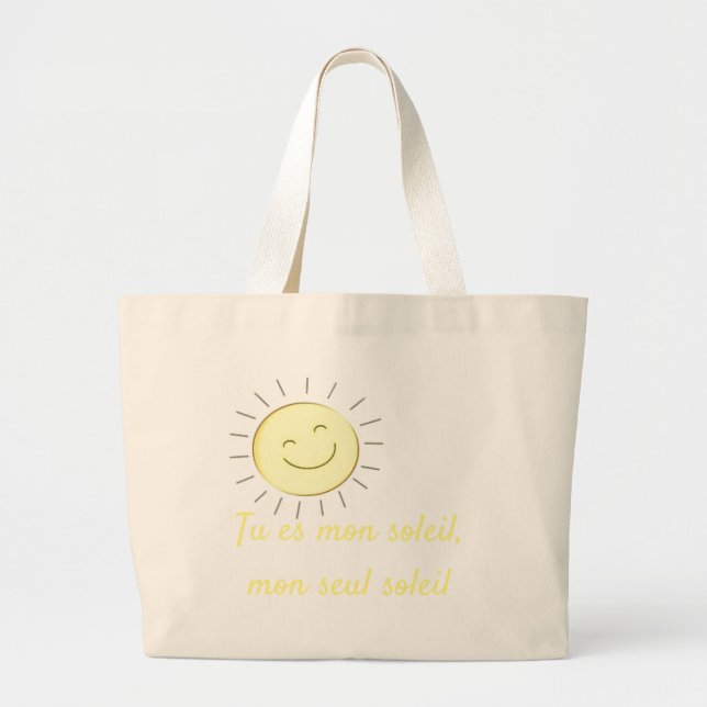 Du bist meine Sonnenstrahl-Tasche Jumbo Stoffbeutel (Vorne)