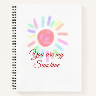 Du bist meine sonnige rote bunte Wasserfarbenpaste Notizbuch