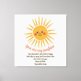 Du bist meine sonnigen Texte Leinwanddruck