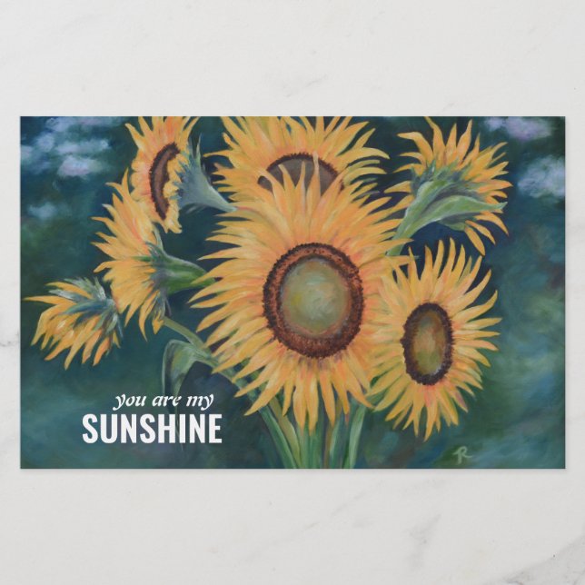 Du bist meine Sunshine Flat Grußkarte Briefpapier (Vorderseite)