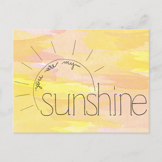 Du bist meine Sunshine-Postkarte Postkarte (Vorderseite)