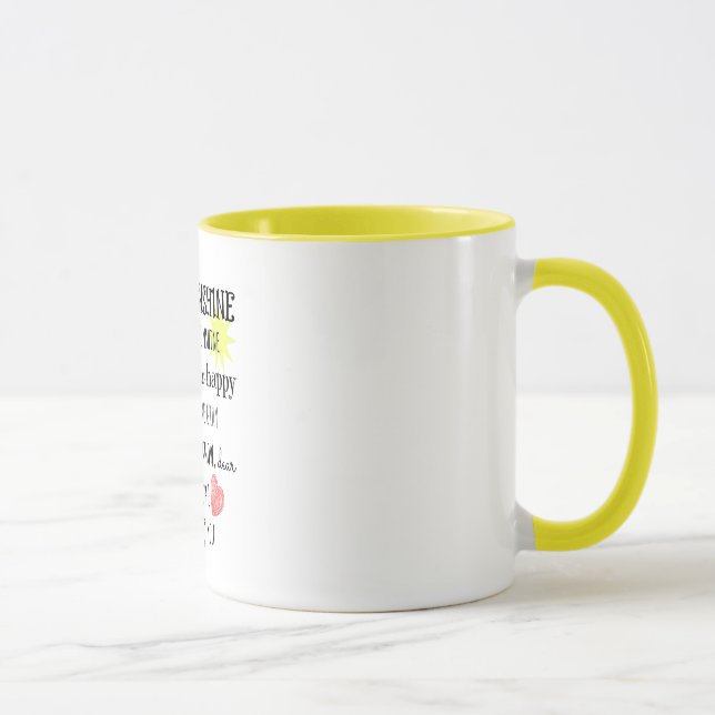 Du bist meine Sunshine Word Art Typografie Tasse (Rechts)