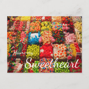 Du bist meine Sweetheart Liebe Grußkarte Postkarte