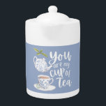 Du bist meine Tasse Tee-Teekanne<br><div class="desc">Feiern Sie den besonderen Teeliebhaber in Ihrem Leben mit dieser schönen Teekanne "Du bist meine Tasse Tee"! Matching Collection verfügbar!</div>