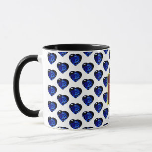 Du bist meine Valentine Blue Heart Sapphire Coffee Tasse
