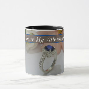 Du bist meine Valentine Sapphire Diamond Coffee Ta Tasse