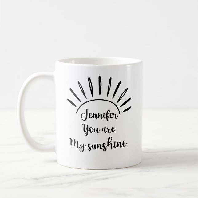 Du bist meine witzige Sonnenschein-Tasse Moderne M Kaffeetasse (Links)