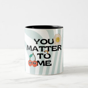 'Du bist mir wichtig' Retro-Ästhetik Zwei-Ton-Tass Zweifarbige Tasse