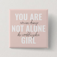 Du bist nicht allein Mädchen Positive Motivationsz