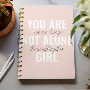 Du bist nicht allein Mädchen Positive Motivationsz Notizbuch
