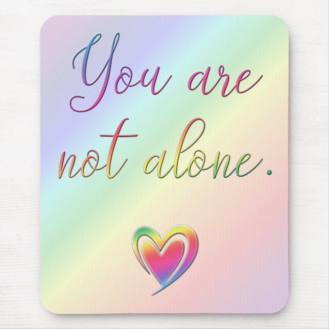 Du bist nicht allein mousepad (Vorne)