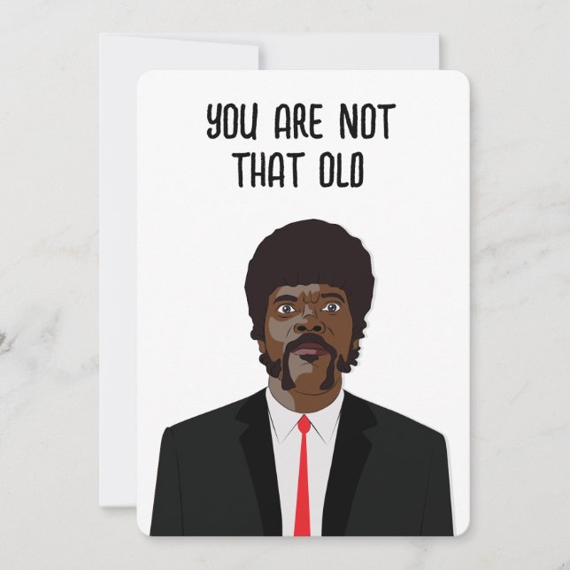 Du bist nicht so alt lustig Geburtstag Dankeskarte (Vorderseite)