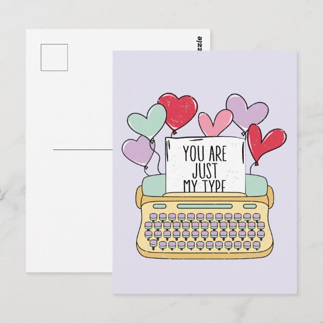 Du bist nur mein Niedlicher Valentinstag Postkarte (Vorne/Hinten)
