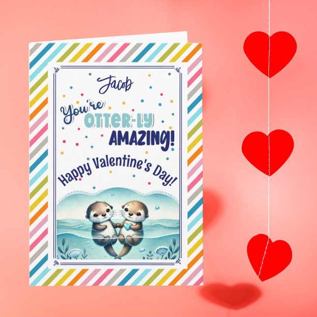 Du bist Otterhaft Wunderbar süßer Otter Valentinst Feiertagskarte (Von Creator hochgeladen)
