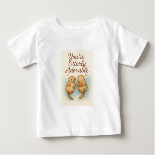 Du bist otterliebenswert – Süße Wasserfarben-Otter Baby T-shirt