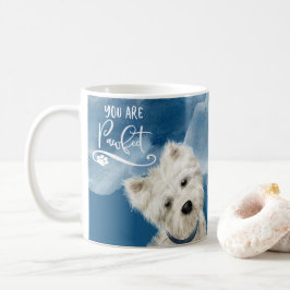 Du bist Pawfect, Westie Poodle Dog Fun Pun Blue Kaffeetasse