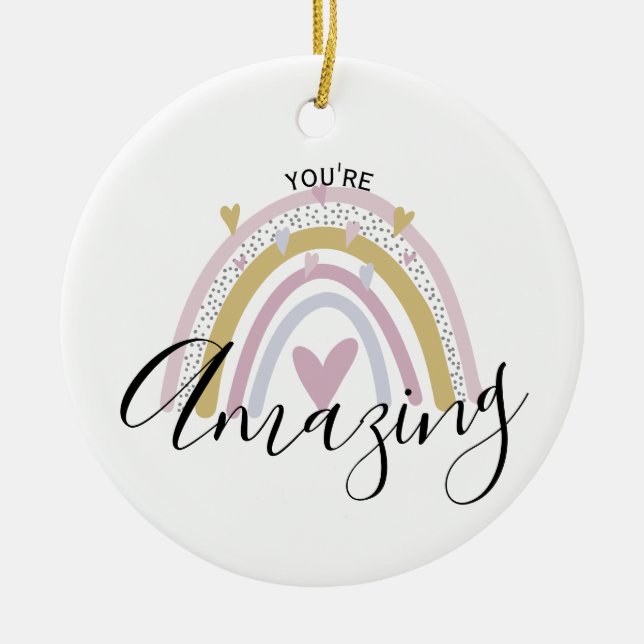 Du bist phantastisch ein positives Affirmationsges Keramik Ornament (Vorne)
