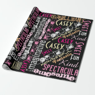 Du bist Phantastisch! Name Words Fun Geschenk Wrap Geschenkpapier
