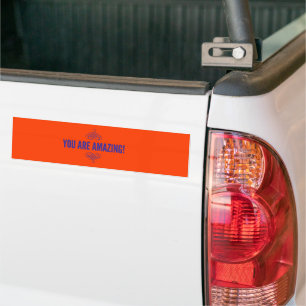 Du bist phantastisch! Orange und Lila Autoaufkleber