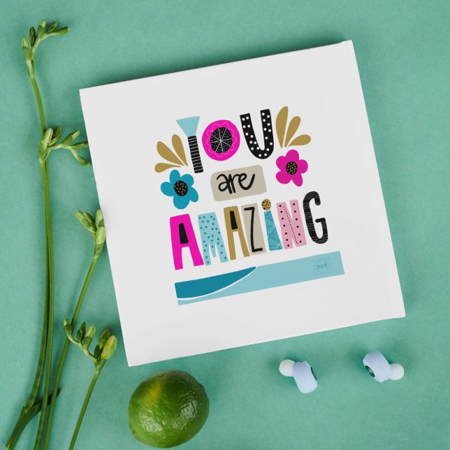 Du bist Phantastisch, positiv aufzustehen Karte (You are Amazing Card hand lettered)