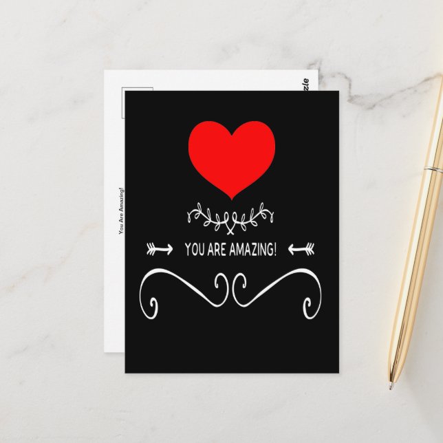 Du bist Phantastisch! Postkarte (Vorderseite/Rückseite Beispiel)