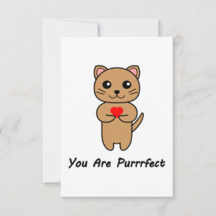 Du bist Purrrfect Karte