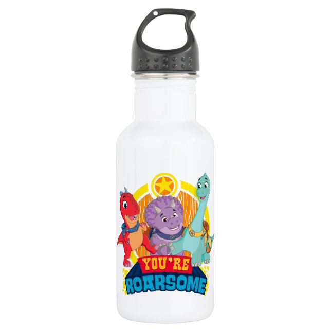Du bist Roarsome | Dino Ranch Edelstahlflasche (Vorderseite)
