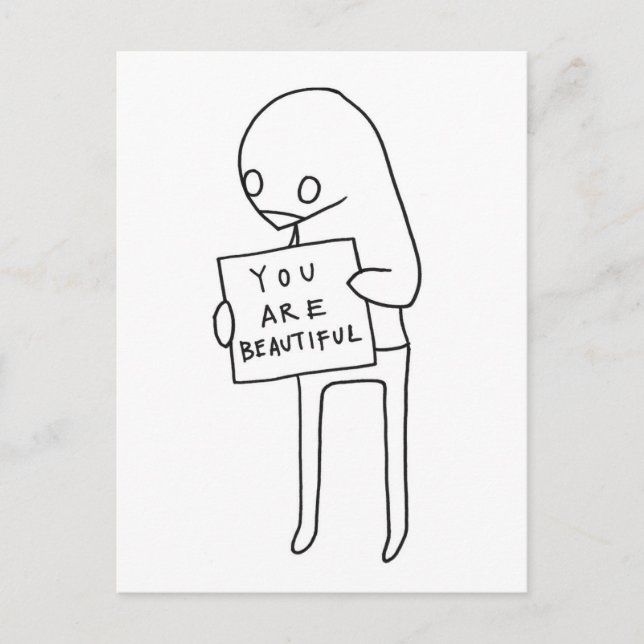 du bist schön postkarte (Vorderseite)