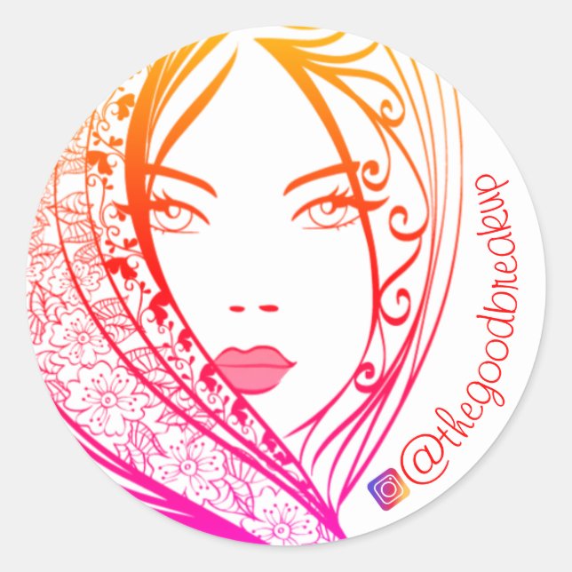 Du bist schön runder aufkleber (Vorderseite)