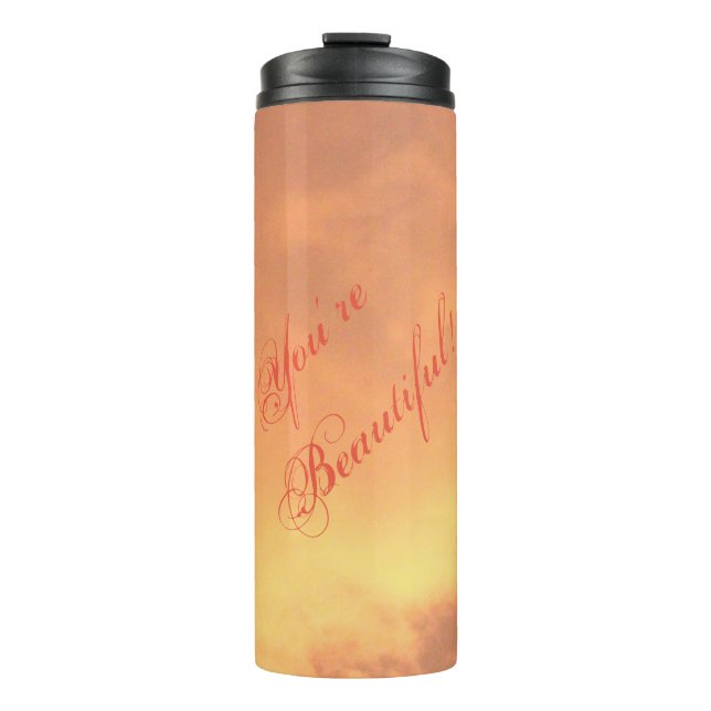 Du bist schön thermosbecher (Vorderseite)